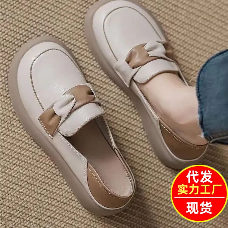 Loafers Soft-Soled 2025 Thick-Soled Explosions Non-Slip Wear-Resistant Flat-Soled Pregnant Women'S New Slip-On Casual Shoes - Image 2
